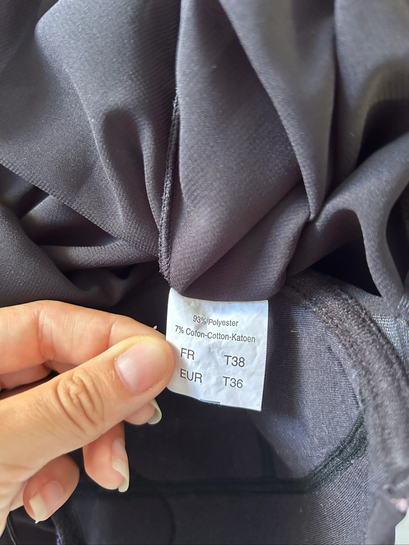 Zwarte babydoll met harde cup en voorsluiting polyester Maat M 38 Cannelle – photo 17
